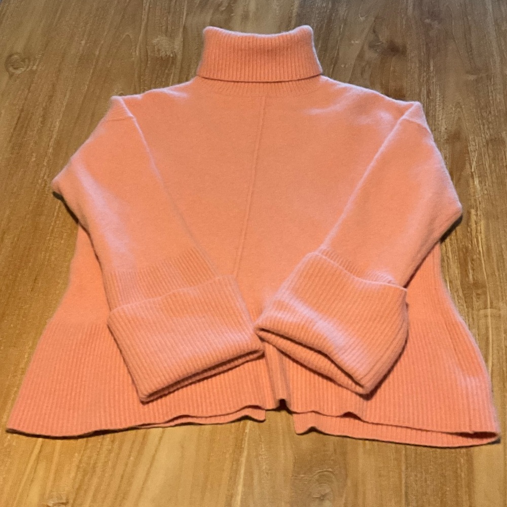 Reiss Sarah Cropped Turtleneck Wool and Cashmere Women's Sweater